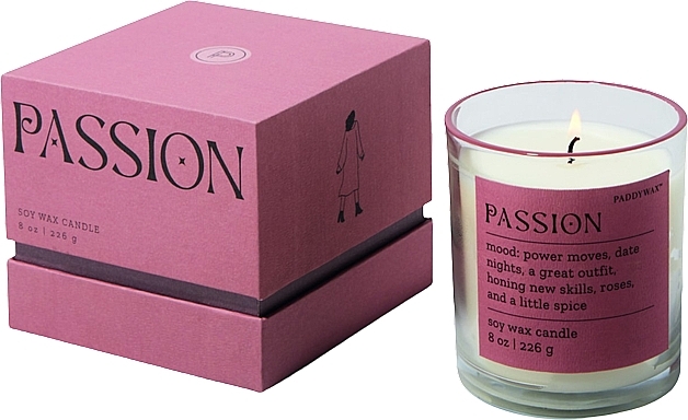 Scented Candle in Glass - Paddywax Mood Candle Passion Saffron Rose — photo N1