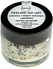 Lip Scrub with Rice & Black Currant Seed Oil - La-Le Peeling Lip — photo N1