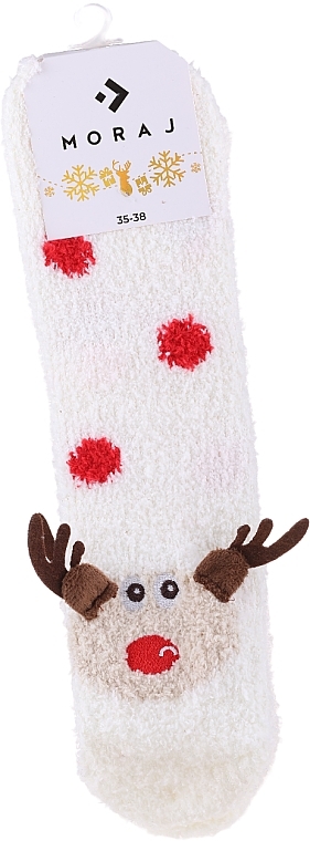 Women Christmas Socks, BDC400-514, white - Moraj — photo N1