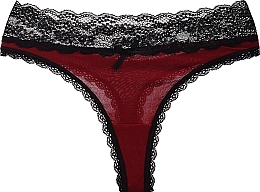 Fragrances, Perfumes, Cosmetics Rayon Thongs with Lace Waistband, red - Moraj