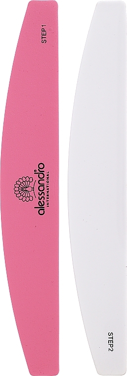 Double-Sided Quickshine Nail File, 45-219 - Alessandro International High Speed Quickshine File Moon — photo N2