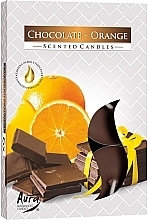 Orange & Chocolate Tealight Set - Bispol Chocolate Orange Scented Candles — photo N1