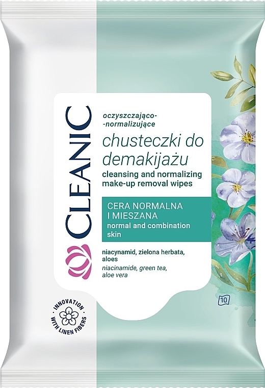 Makeup Remover Wipes for Combination and Normal Skin - Cleanic  — photo N1