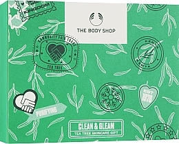 Fragrances, Perfumes, Cosmetics Set - The Body Shop Clean & Gleam Tea Tree Skincare Gift Christmas Gift Set