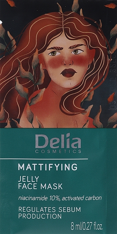 Mattifying Face Mask - Delia Cosmetics Mattifying Jelly Face Mask — photo N1