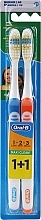 Fragrances, Perfumes, Cosmetics Toothbrushes Set (medium, blue + orange) - Oral-B 1 2 3 Maxi Clean 40 Medium 1 + 1