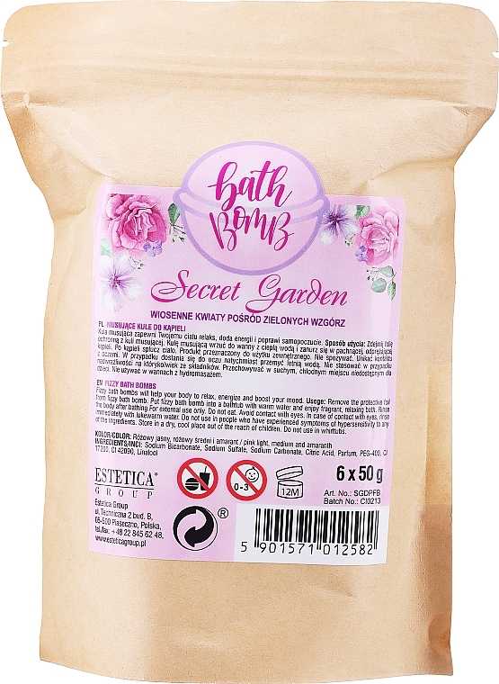 Bath Bomb Set - Belle Nature Secret Garden (bath/bomb/6x50g) — photo N2