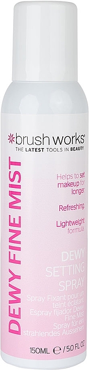 Makeup Setting Spray - Brushworks Dewy Fine Mist Setting Spray — photo N2