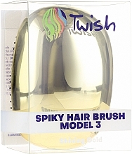 Hair Brush, shining gold - Twish Spiky 3 Hair Brush Shining Gold — photo N4