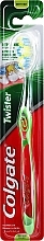 Toothbrush, medium, 24262, bright green - Colgate Twister Medium Toothbrush — photo N1