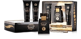 Fragrances, Perfumes, Cosmetics New Brand Gold - Set (edt/100ml + a/sh/balm/130ml + sh/gel/130ml + edt/15ml) 