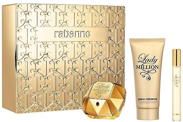 Paco Rabanne Lady Million - Set (edp/50ml+b/lot/75ml+edp/10ml) — photo N1