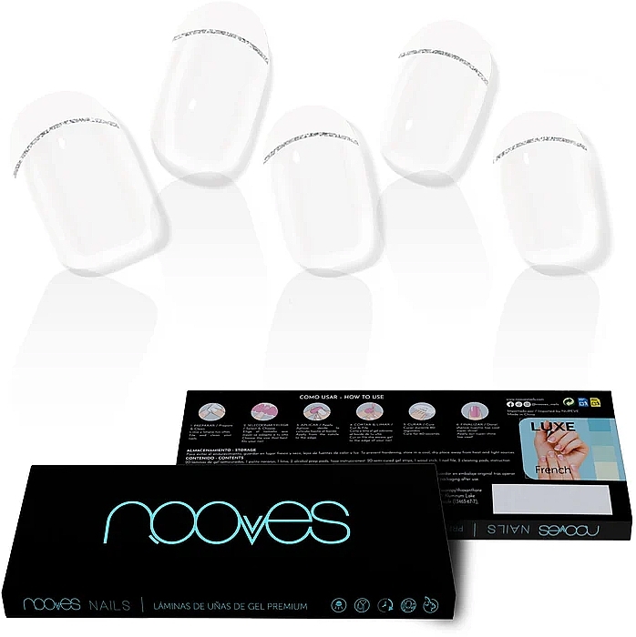 Nail Set - Nooves Pack Premium French Gradient + UV/LED Lamp 8W — photo N2