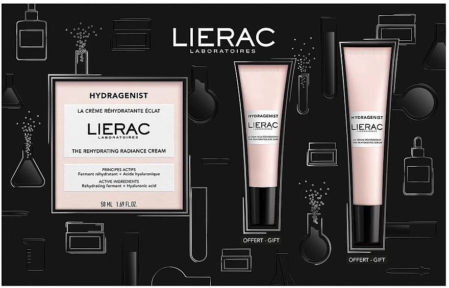 Set - Lierac Hydragenist (f/cr/50ml + eye/cr/7.5ml + f/serum/15ml) — photo N1