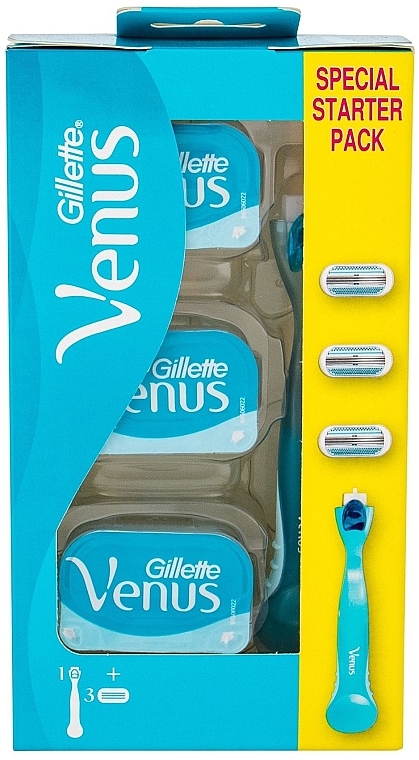 Razor with 3 Replaceable Cassettes - Gillette Venus — photo N1