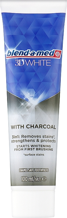 Whitening & Deep Cleansing Toothpaste with Charcoal Extract - Blend-a-med 3D White — photo N1