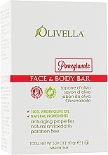 Fragrances, Perfumes, Cosmetics Olive Oil Face & Body Soap 'Pomegranate' - Olivella Face And Body Bar Soap