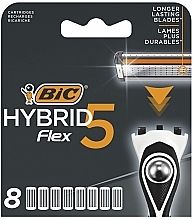 Fragrances, Perfumes, Cosmetics Flex 5 Hybrid Shaving Cartridges, 8 pcs - Bic