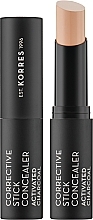 Fragrances, Perfumes, Cosmetics Corrective Stick Concealer - Korres Activated Charcoal Corrective Stick Concealer