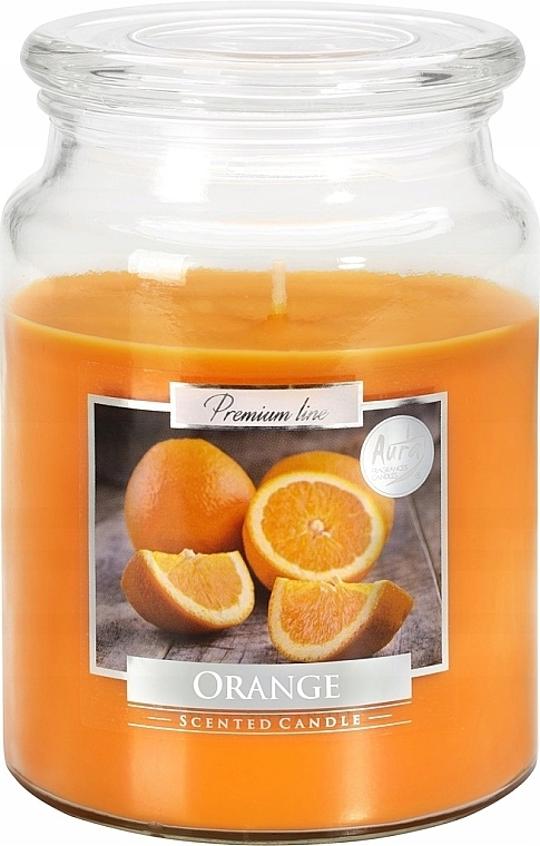 Premium Scented Candle in Jar 'Orange' - Bispol Premium Line Aura Orange — photo N1