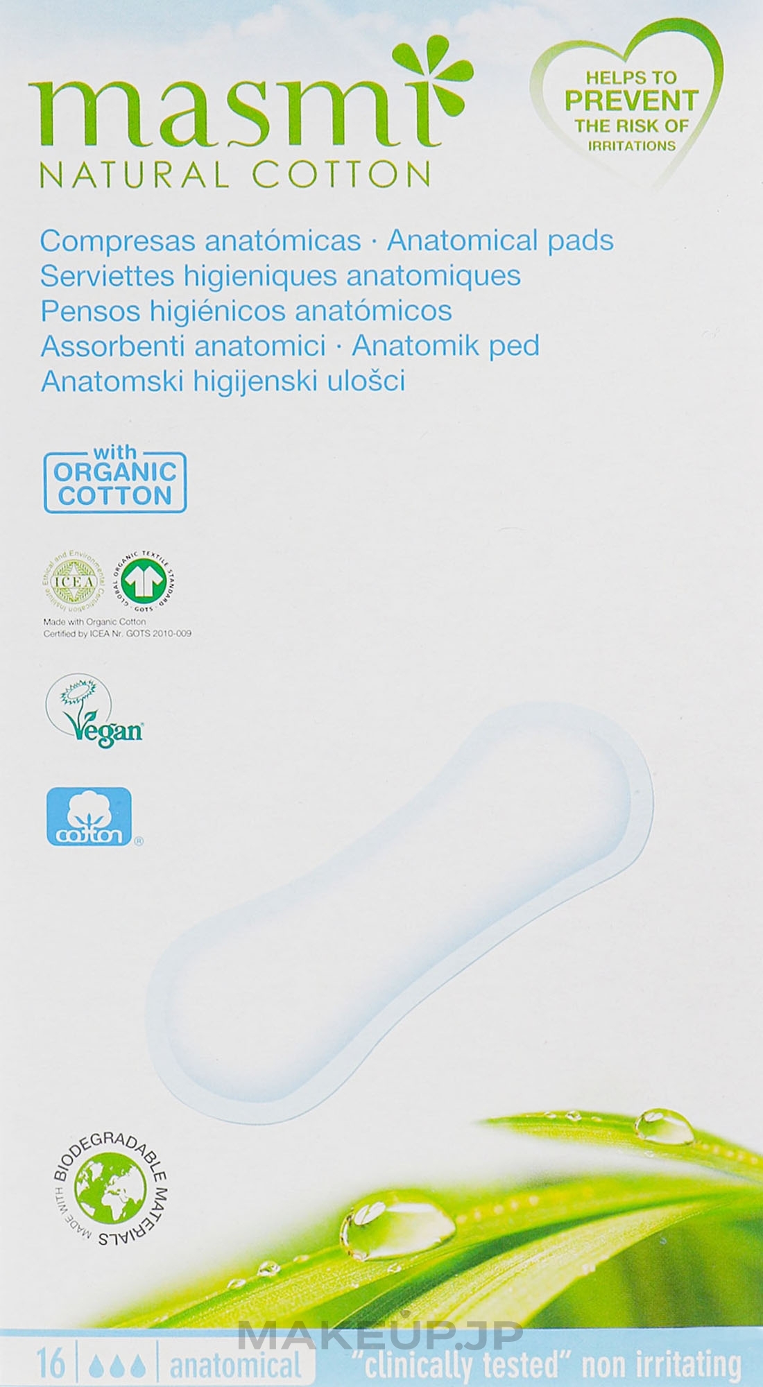 Universal Sanitary Napkins Anatomical, 16pcs - Masmi — photo 16 szt.