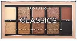 Fragrances, Perfumes, Cosmetics Eyeshadow Palette - Profusion Cosmetics Classics 10 Shade Multi-Finish Eyeshadow Palette