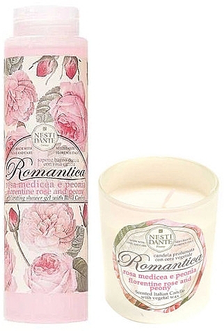Set - Nesti Dante Romantica Florentine Rose & Peony (liquid/300ml + candle/160g) — photo N1