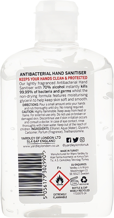 Hand Sanitizer - Yardley London Hand Sanitiser — photo N4