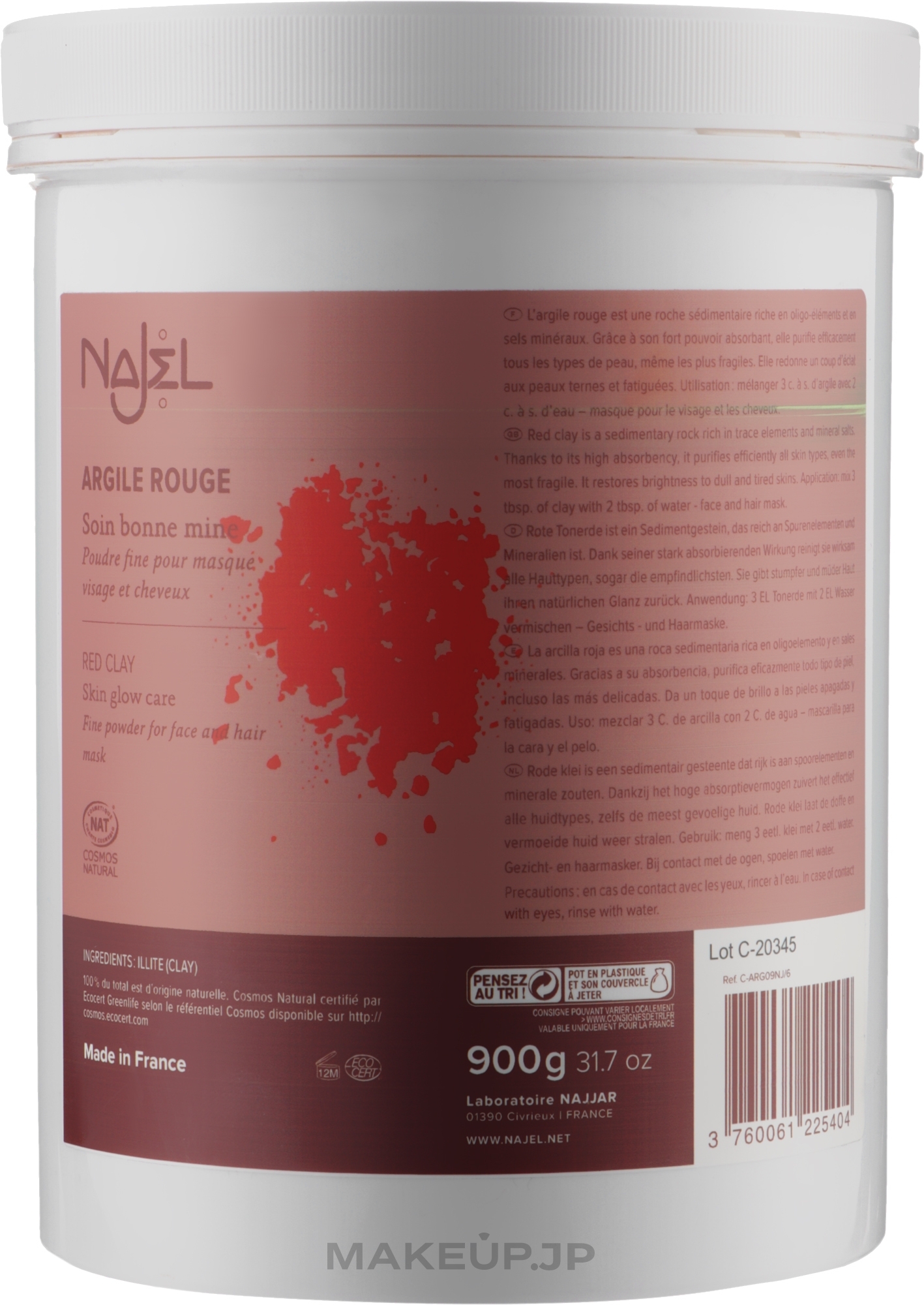 Red Clay Powder for All Skin Types - Najel Red Clay — photo 900 g