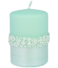 Fragrances, Perfumes, Cosmetics Decorative Candle "Bella", 7x10 cm, mint - Artman Bella