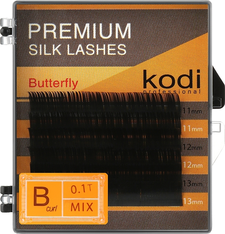 Butterfly B 0.10 False Eyelashes (6 rows: 11/13) - Kodi Professional — photo N1