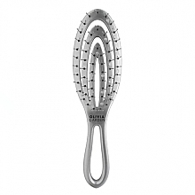 Fragrances, Perfumes, Cosmetics Styling Hair Brush, silver - Olivia Garden Holiday Hit Silver Brush