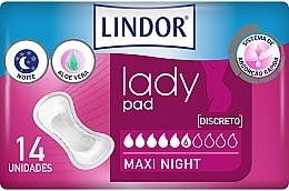 Fragrances, Perfumes, Cosmetics Night Sanitary Pads, 14 pcs - Hartmann Lindor Lady Pad Maxi Night