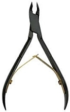 Cuticle Nippers - Accuram Instruments Cuticle Nipper Double Spring Black Chrome Plated 10cm — photo N1