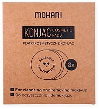 Fragrances, Perfumes, Cosmetics Konjac Cosmetic Pads - Mohani Natural Konjac Cosmetic Pads