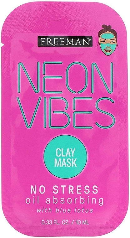 Soothing Mask - Freeman Beauty Neon Vibes No Stress Oil Absorbing Clay Mask — photo N1