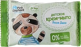 Kids Cream Soap "Danya Racoon" - Pink Elephant — photo N1