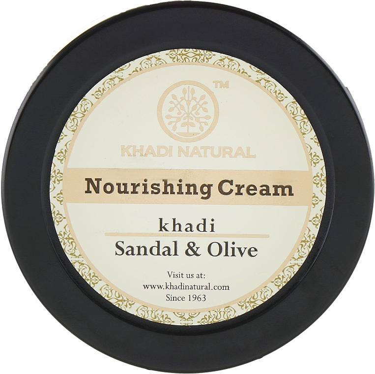 Anti-Aging Nourishing Cream "Sandalwood & Olive" - Khadi Natural Sandal & Olive Herbal Nourishing Cream — photo N3