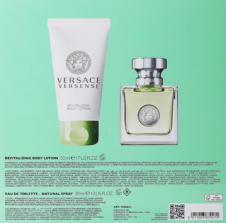 Versace Versense - Set (edt/30ml + b/lot/50ml) — photo N2