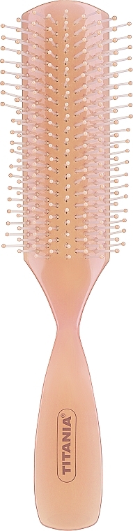 Narrow Massage Brush, 9 rows, light orange - Titania — photo N1