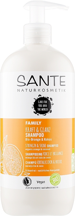 Strengthening Family Bio Shampoo 'Orange & Coconut' - Sante Family Kraft & Glanz Shampoo — photo N3