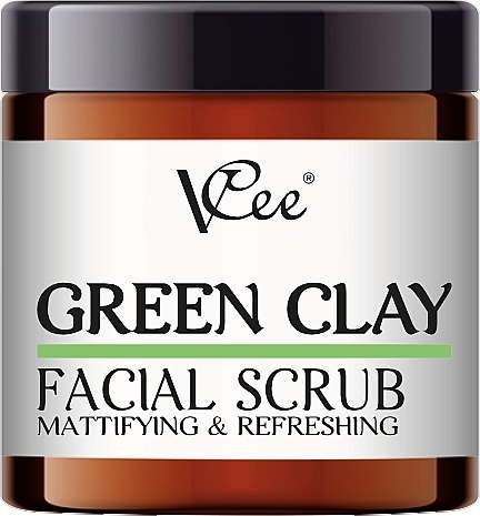 Green Clay Face Peeling - VCee Green Clay Facial Scrub Mattifying&Refreshing — photo N1