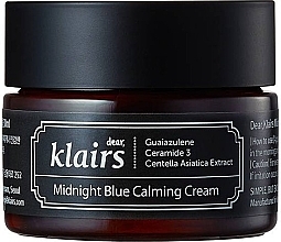 Fragrances, Perfumes, Cosmetics Moisturizing Softening Face Cream - Klairs Midnight Blue Calming Cream