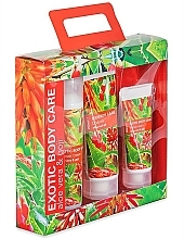 Fragrances, Perfumes, Cosmetics Set - Mades Cosmetics Exotic Body Care (sh/cr/250ml + scr/200ml + h/cr/100ml)