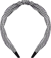 Fragrances, Perfumes, Cosmetics Hairband FA-5636, black and white striped - Donegal