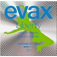 Fragrances, Perfumes, Cosmetics Sanitary Napkins "Normal", without Wings, 12pcs - Evax Liberty
