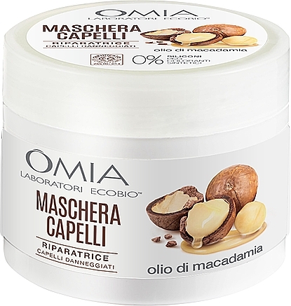 Macadamia Oil Hair Mask - Omia Laboratori Ecobio Macadamia Oil Hair Mask — photo N1