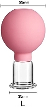 Vacuum Massage Jar, pink, size L - Deni Carte — photo N2
