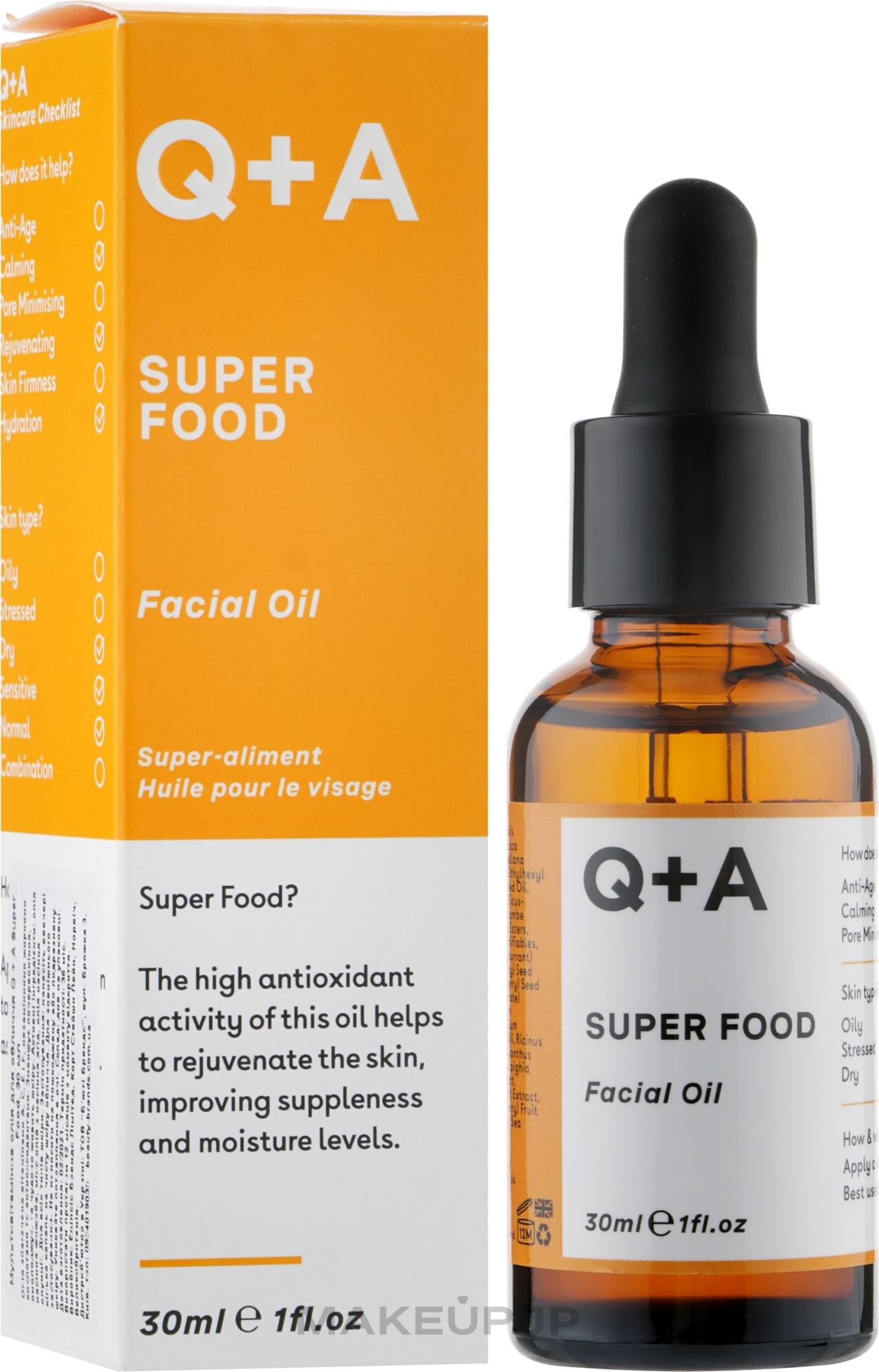 Facial Oil - Q+A Super Food Facial Oil — photo 30 ml