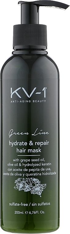 Moisturizing & Nourishing Mask-Conditioner - KV-1 Green Line Hydrate & Repair Hair Mask — photo N1